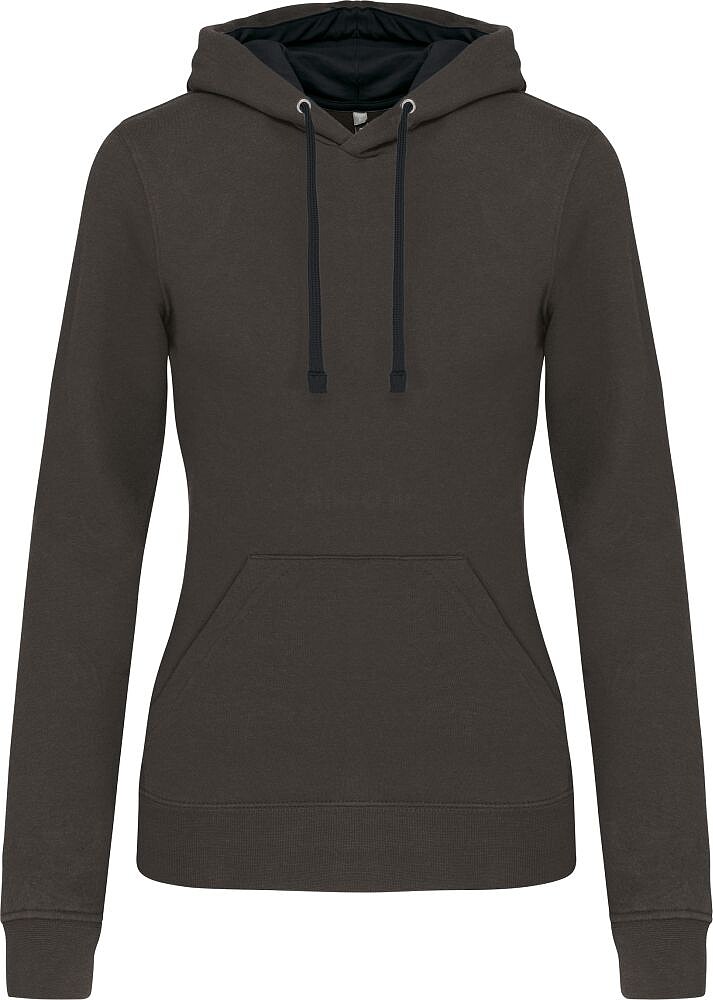 Sweatshirt de senhora com capuz em contraste K465