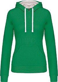 K465 Sweatshirt de senhora com capuz em contraste tam: XL co...
