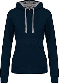 K465 Sweatshirt de senhora com capuz em contraste tam: L cor...