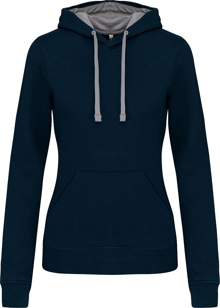 Sweatshirt de senhora com capuz em contraste K465