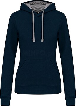Sweatshirt de senhora com capuz em contraste K465