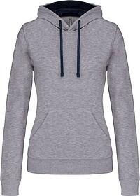 K465 Sweatshirt de senhora com capuz em contraste tam: S cor...