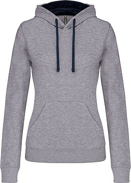 Sweatshirt de senhora com capuz em contraste K465