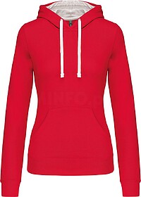 K465 Sweatshirt de senhora com capuz em contraste tam: L cor...