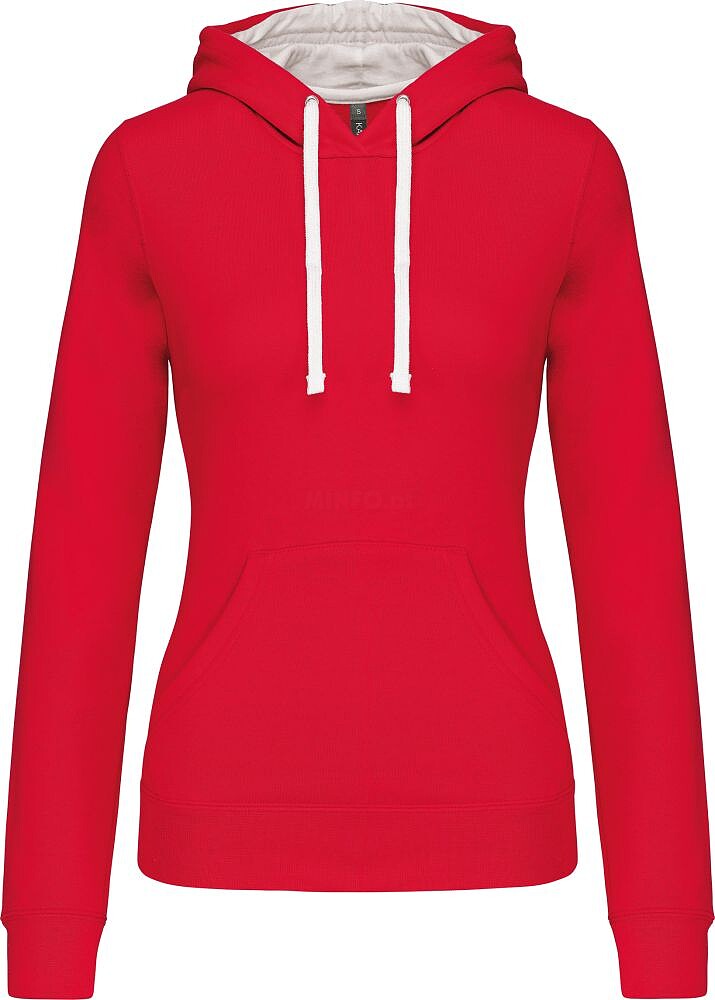 Sweatshirt de senhora com capuz em contraste K465