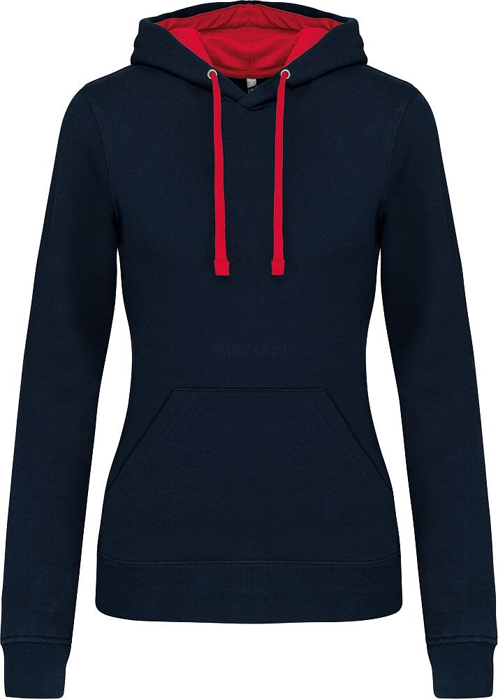 Sweatshirt de senhora com capuz em contraste K465
