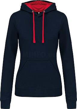 Sweatshirt de senhora com capuz em contraste K465