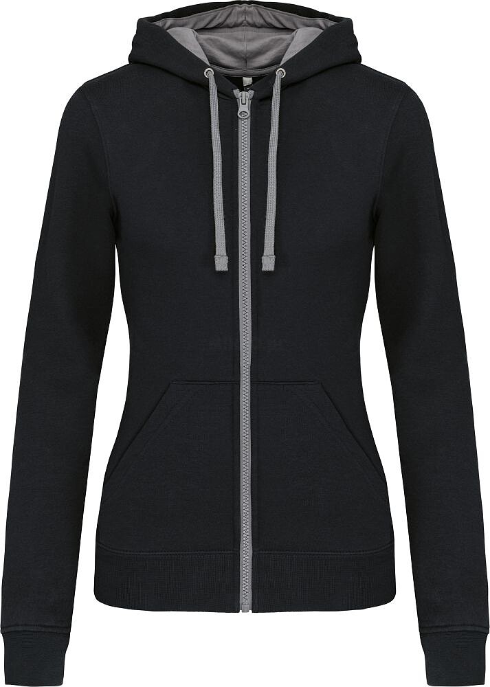 Casaco sweatshirt de senhora com capuz em contraste K467