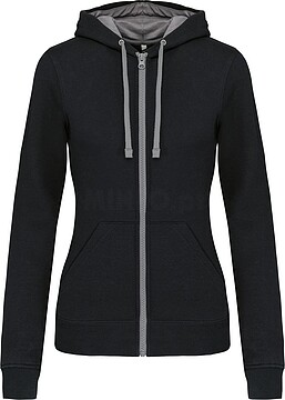 Casaco sweatshirt de senhora com capuz em contraste K467
