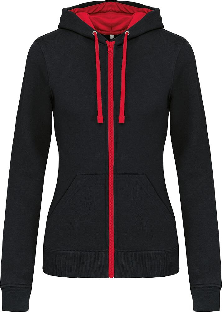 Casaco sweatshirt de senhora com capuz em contraste K467