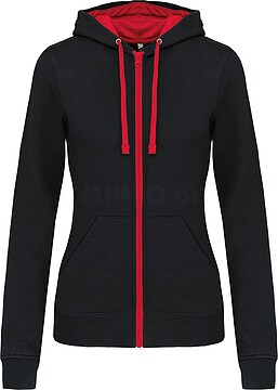 Casaco sweatshirt de senhora com capuz em contraste K467