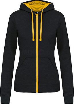 Casaco sweatshirt de senhora com capuz em contraste K467
