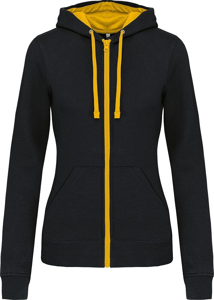Casaco sweatshirt de senhora com capuz em contraste K467
