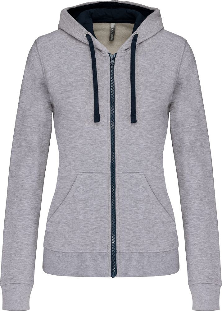 Casaco sweatshirt de senhora com capuz em contraste K467