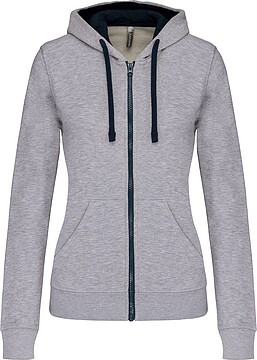 Casaco sweatshirt de senhora com capuz em contraste K467