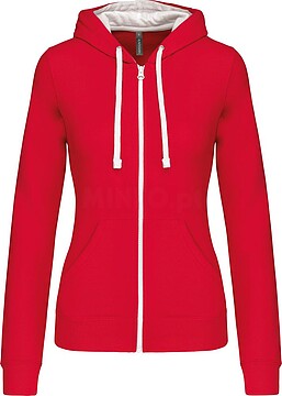 Casaco sweatshirt de senhora com capuz em contraste K467