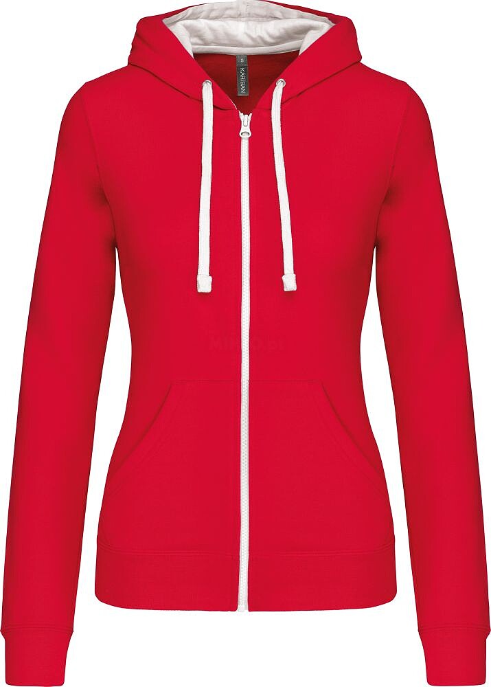 Casaco sweatshirt de senhora com capuz em contraste K467
