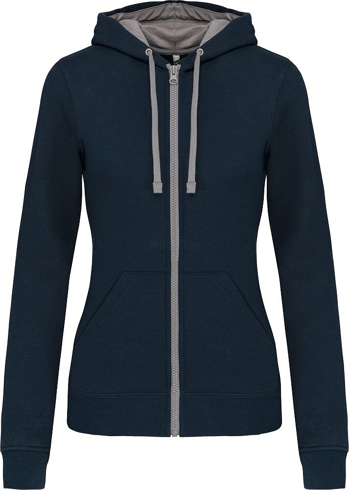 Casaco sweatshirt de senhora com capuz em contraste K467