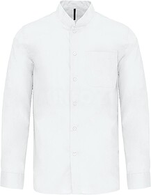 K515 Camisa de homem com gola à padre de manga comprida tam...