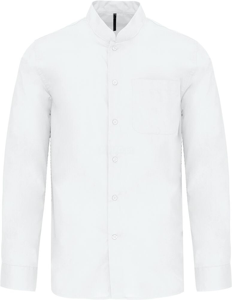 Camisa de homem com gola à padre de manga comprida K515