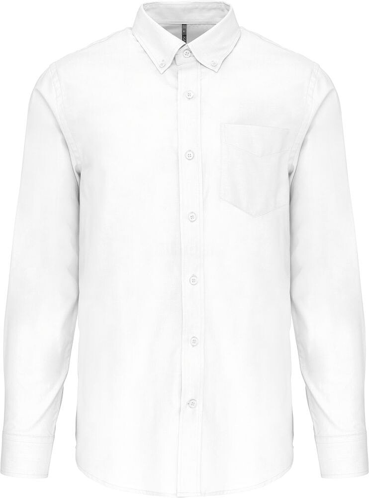 Camisa manga comprida em Oxford de tratamento fácil K533