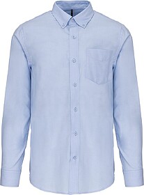 K533C Camisa manga comprida em Oxford de tratamento fácil t...