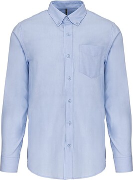 Camisa manga comprida em Oxford de tratamento fácil K533