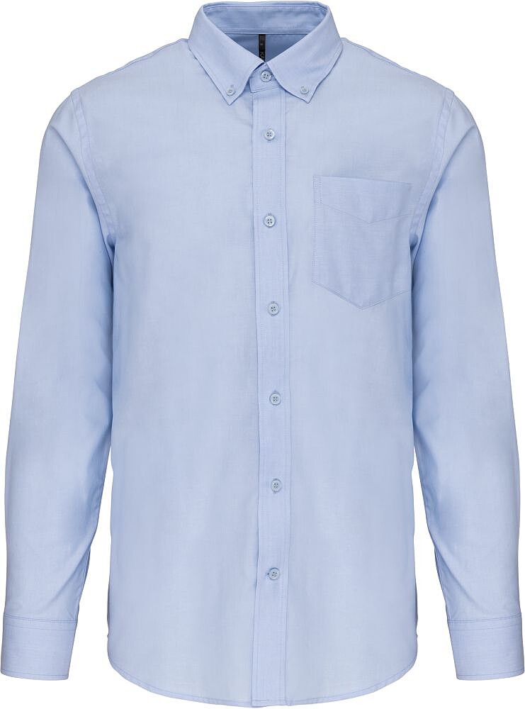 Camisa manga comprida em Oxford de tratamento fácil K533
