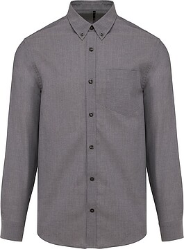Camisa manga comprida em Oxford de tratamento fácil K533