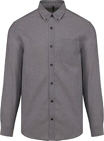 K533C Camisa manga comprida em Oxford de tratamento fácil t...
