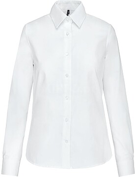 Camisa de senhora manga comprida em Oxford de tratamento fácil K534