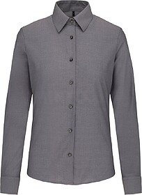 K534C Camisa de senhora manga comprida em Oxford de tratamen...