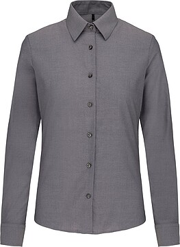 Camisa de senhora manga comprida em Oxford de tratamento fácil K534