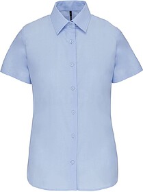 K536C Camisa de senhora manga curta em Oxford tratamento fá...