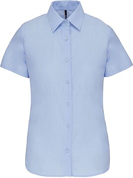 Camisa de senhora manga curta em Oxford tratamento fácil K536