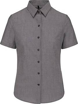 Camisa de senhora manga curta em Oxford tratamento fácil K536