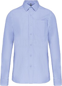 K541C Camisa manga comprida em popeline de tratamento fácil...