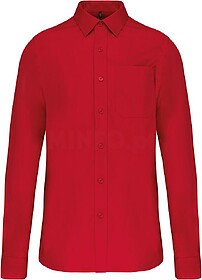 K541C Camisa manga comprida em popeline de tratamento fácil...