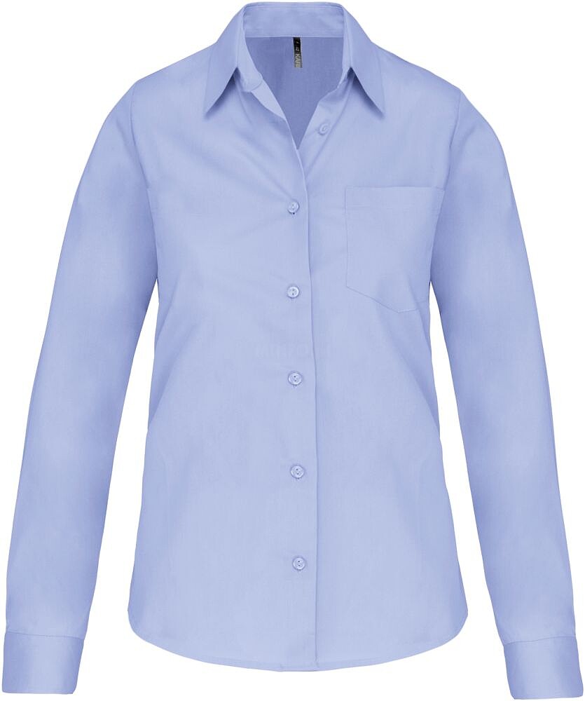 Camisa de senhora de manga comprida em popeline tratamento fácil K542