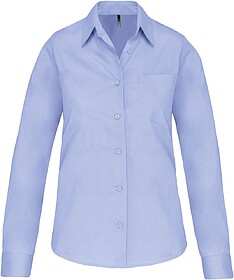 K542C Camisa de senhora de manga comprida em popeline tratam...