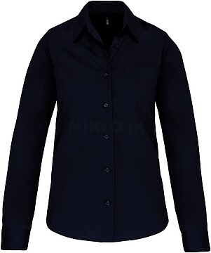 Camisa de senhora de manga comprida em popeline tratamento fácil K542