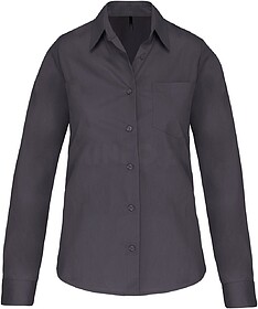 K542C Camisa de senhora de manga comprida em popeline tratam...