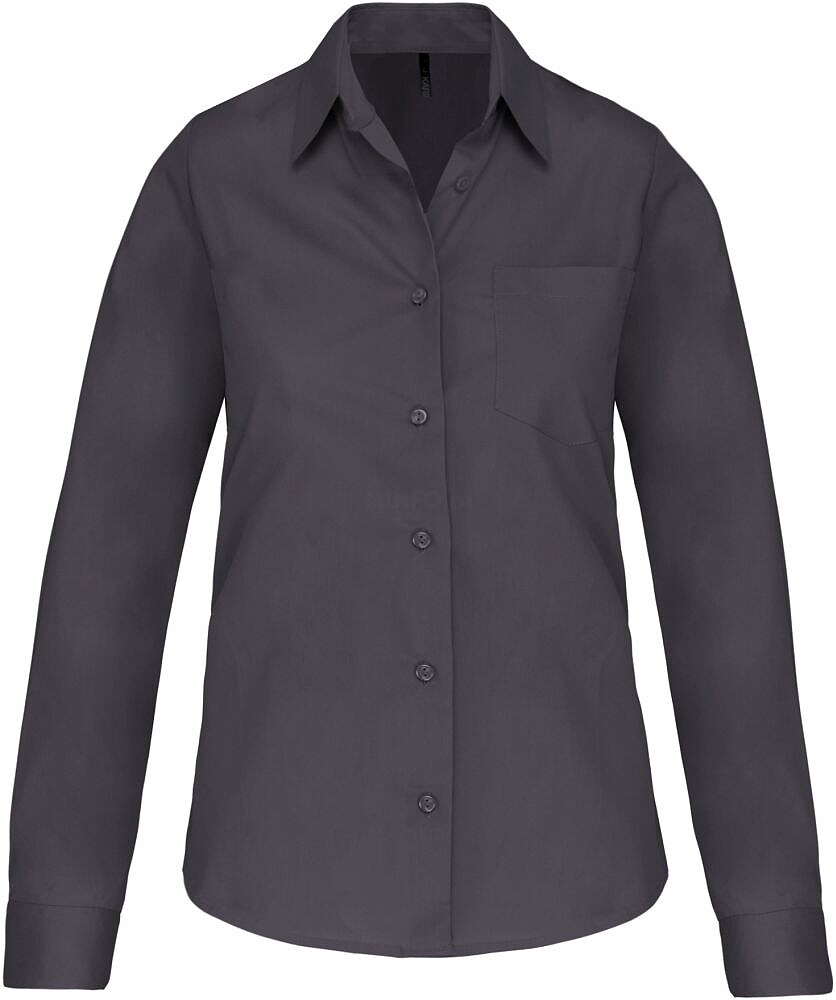 Camisa de senhora de manga comprida em popeline tratamento fácil K542