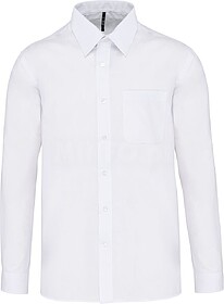 K545 Camisa popeline poliéster/ algodão de tratamento fác...