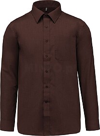 K545C Camisa popeline poliéster/ algodão de tratamento fá...