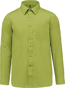 K545C Camisa popeline poliéster/ algodão de tratamento fá...