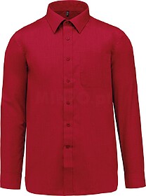 K545C Camisa popeline poliéster/ algodão de tratamento fá...