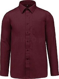 K545C Camisa popeline poliéster/ algodão de tratamento fá...