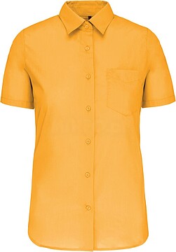 Camisa popeline poliéster/ algodão manga curta de tratamento fácil de senhora K548