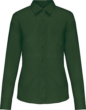Camisa popeline poliéster/ algodão de tratamento fácil de senhora K549